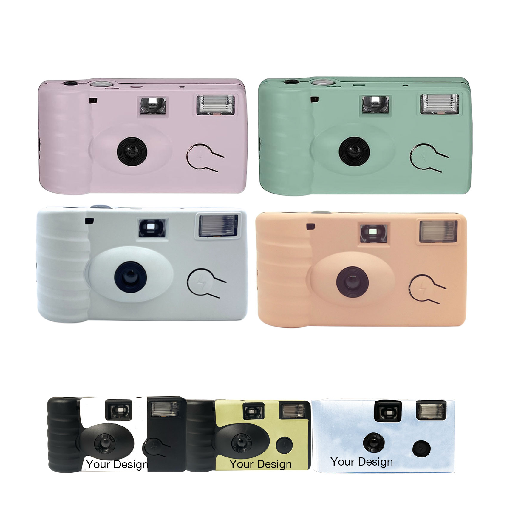 Plain disposable camera color references